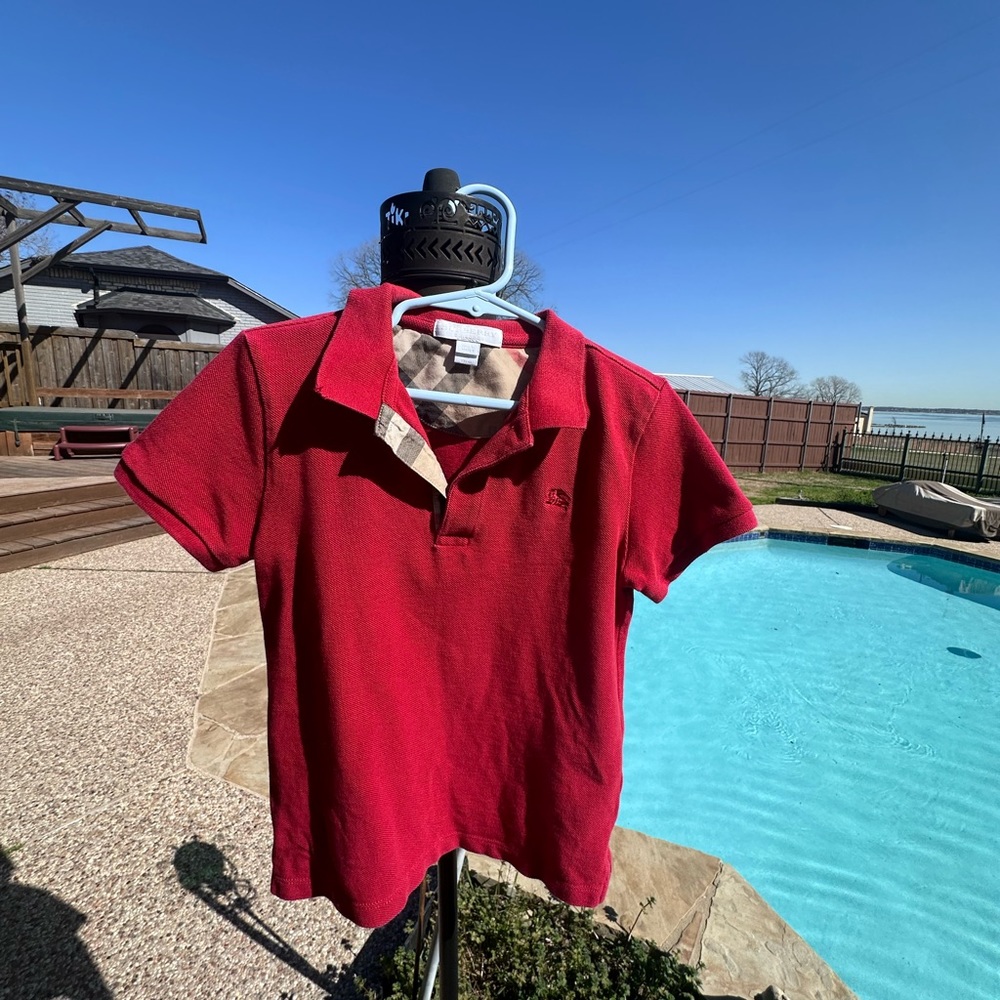 Burberry Boys Pique Polo red size 6